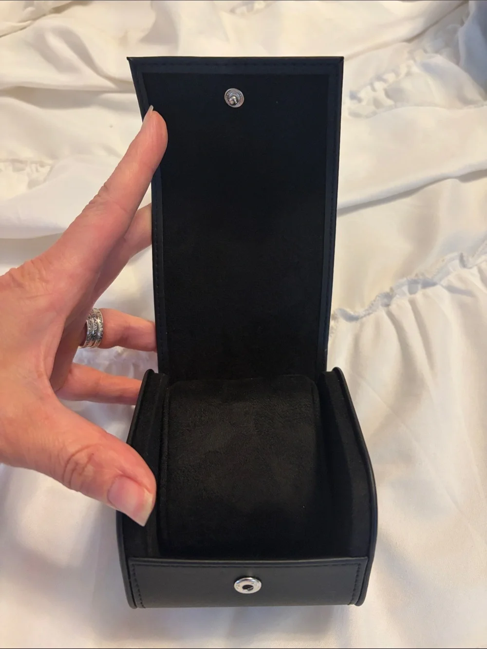 IWC Black Leather Travel Watch Case